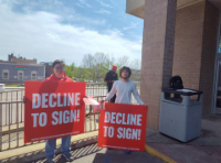 Field oversight team monitoring a petition site